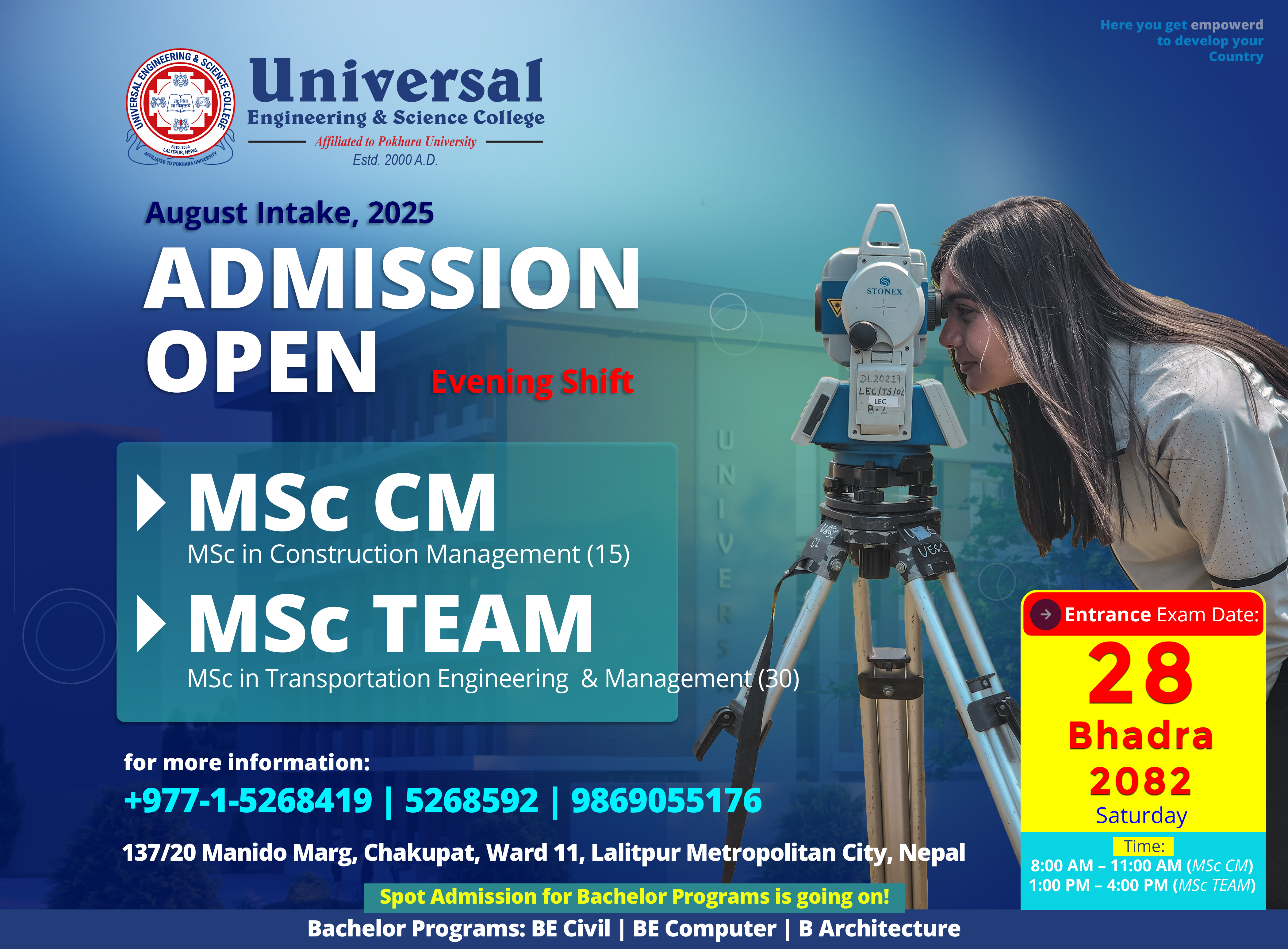 ADMISSION OPEN! – MSc Programs at UESC
